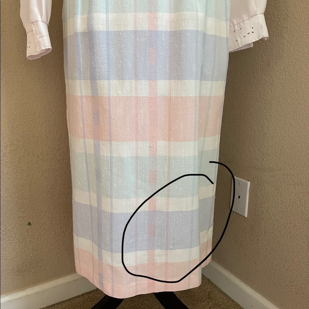Karen Scott plaid pastel skirt size 10 - Picture 7 of 7
